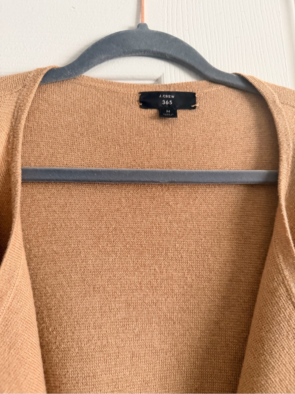 J.Crew Juliette Collarless Sweater Blazer Long Cardigan in Camel - Picture 7 of 7